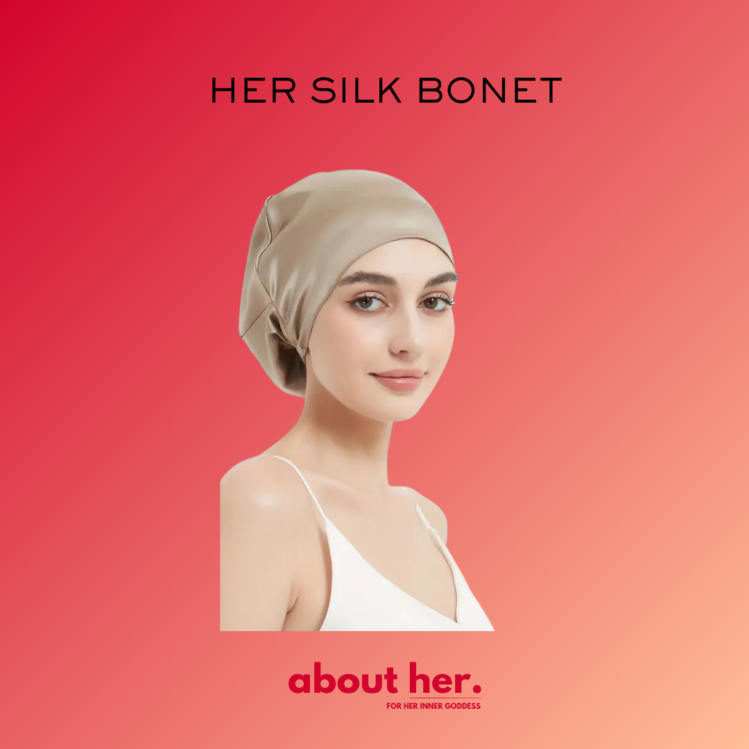 HER SILK BONET - hodvábna čiapka